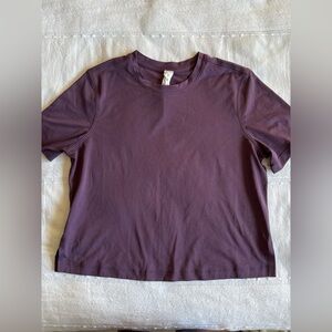 lululemon athletica Dark Purple Short Sleeve Tee